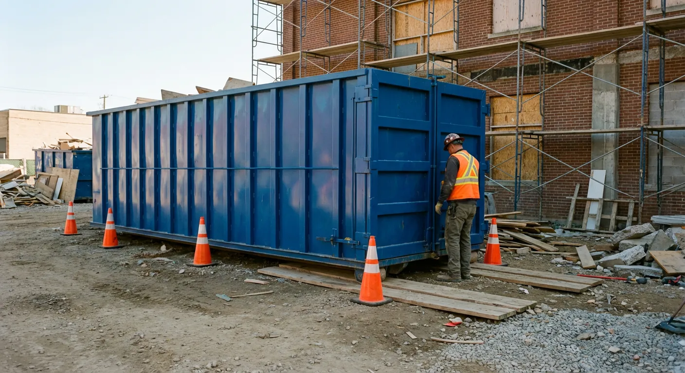 Safety inspection of dumpster placement site in College Station, TX