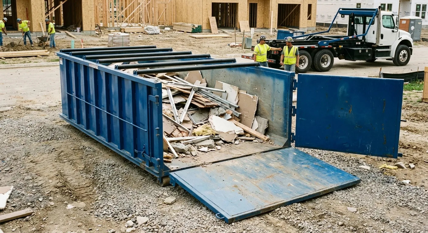 Dumpster with walk-in loading door in College Station, TX