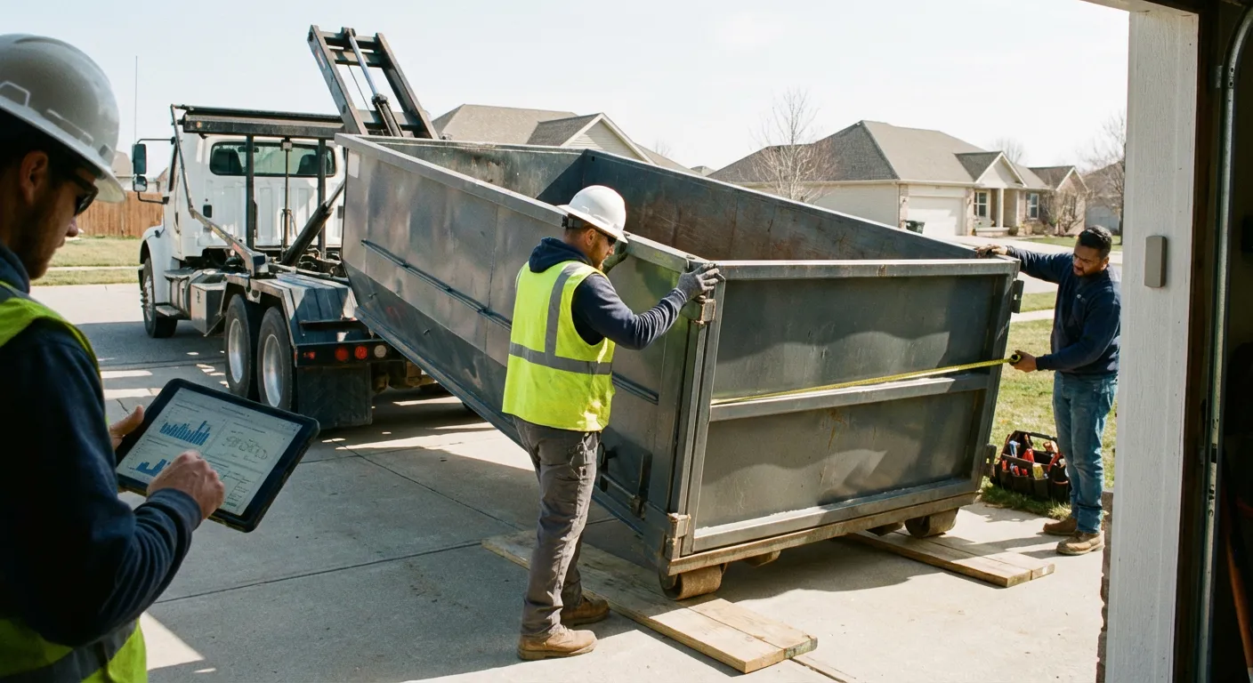 Roll-off dumpster dimensions and capacity guide in College Station, TX