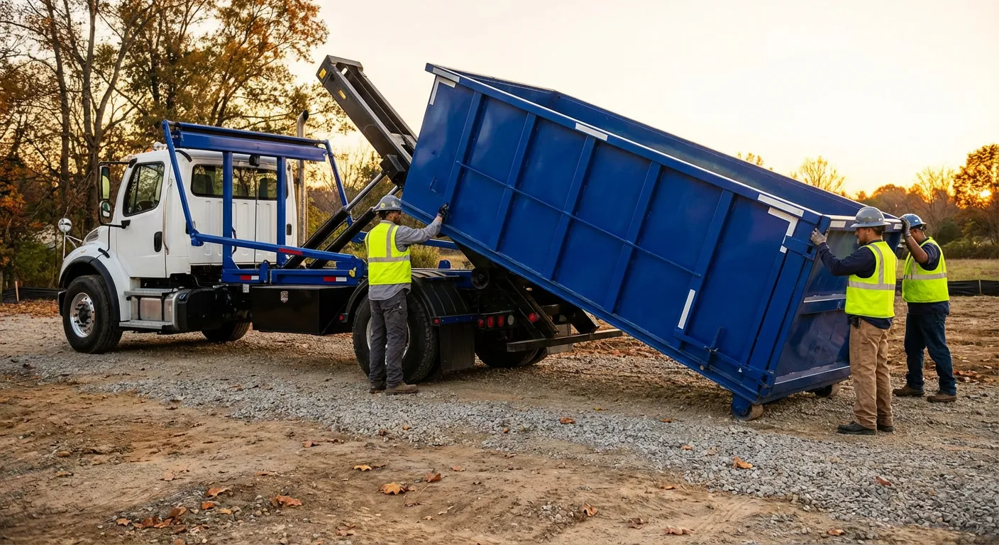 Construction dumpster delivery in College Station, TX